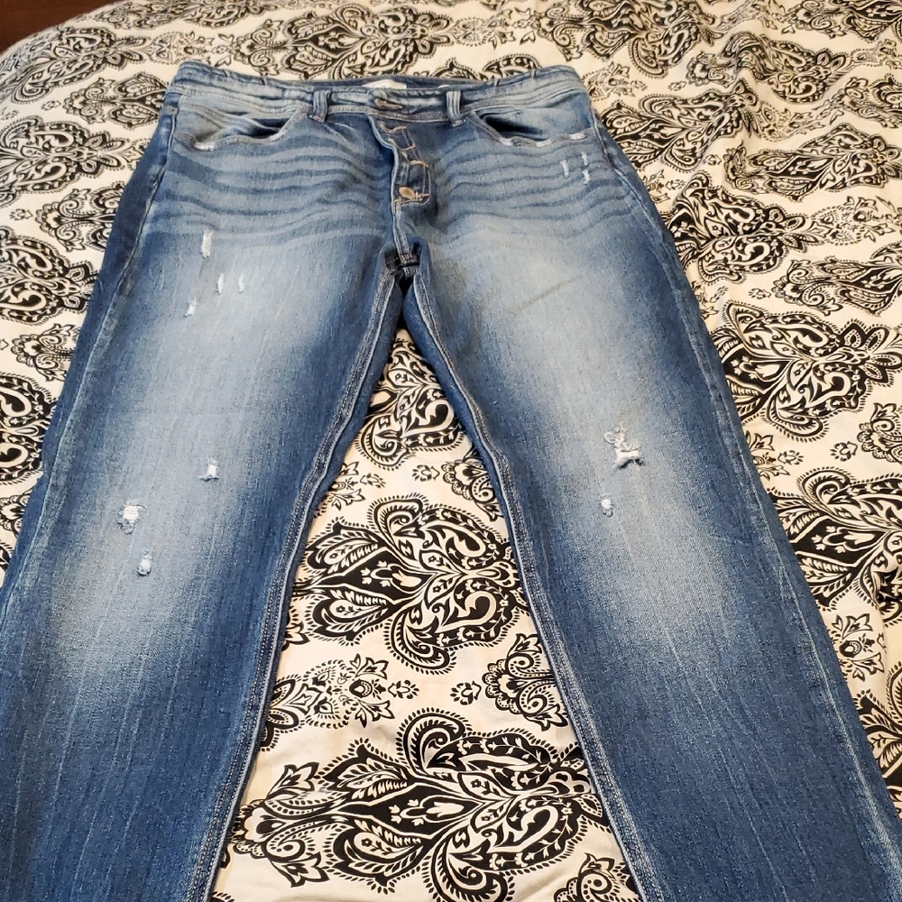 KanCan Blue Distressed Skinny Jeans